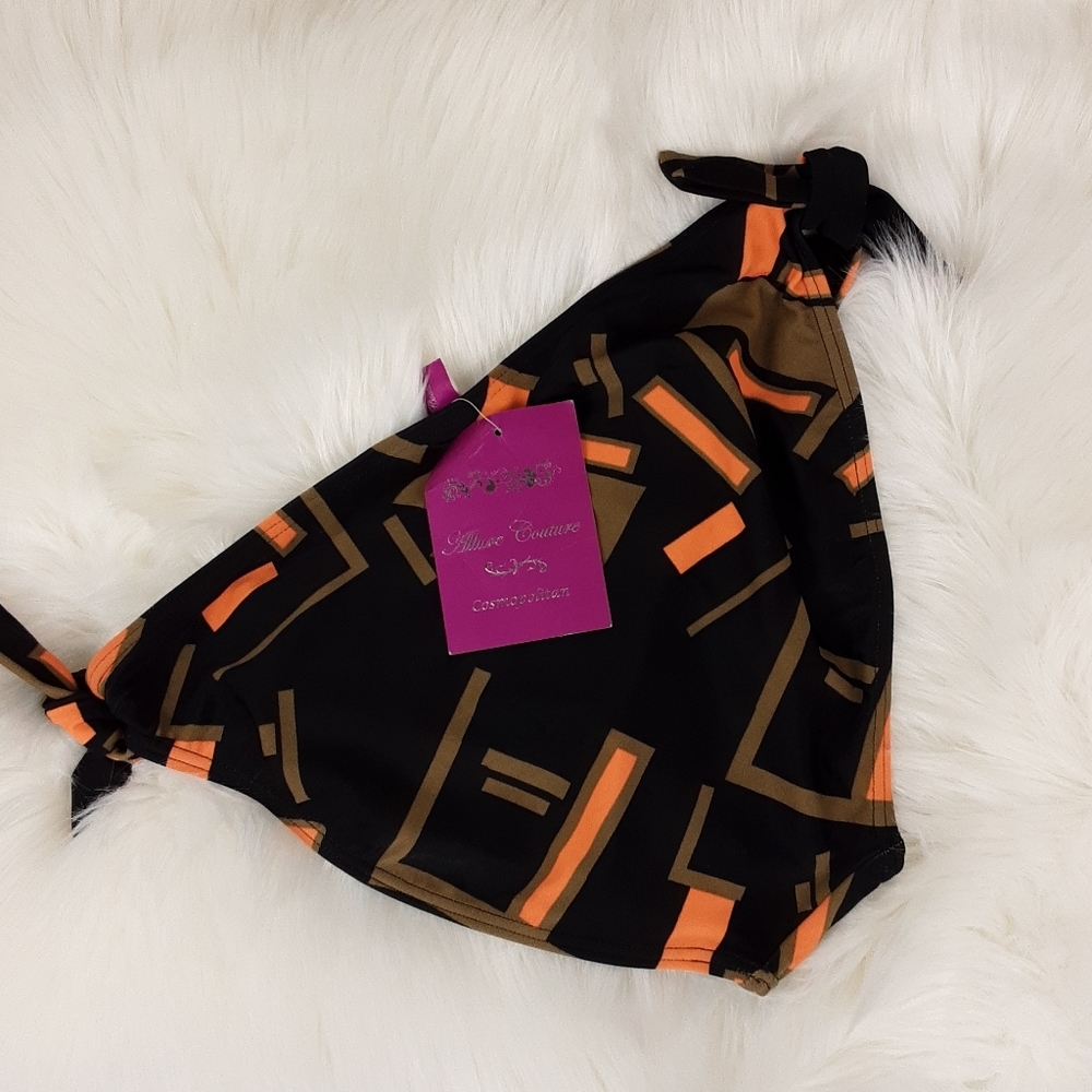 Allure Couture, Blk,tan and Orange swim bottoms - Picture 2 of 7